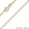 0,7mm Veneziakette Collier aus 585 Gold Gelbgold 42cm mit Zwischenöse