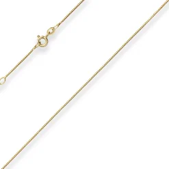 0,7mm Veneziakette Collier aus 585 Gold Gelbgold 42cm mit Zwischenöse
