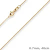 0,7mm Veneziakette Collier Halskette aus 375 Gold Gelbgold 40cm