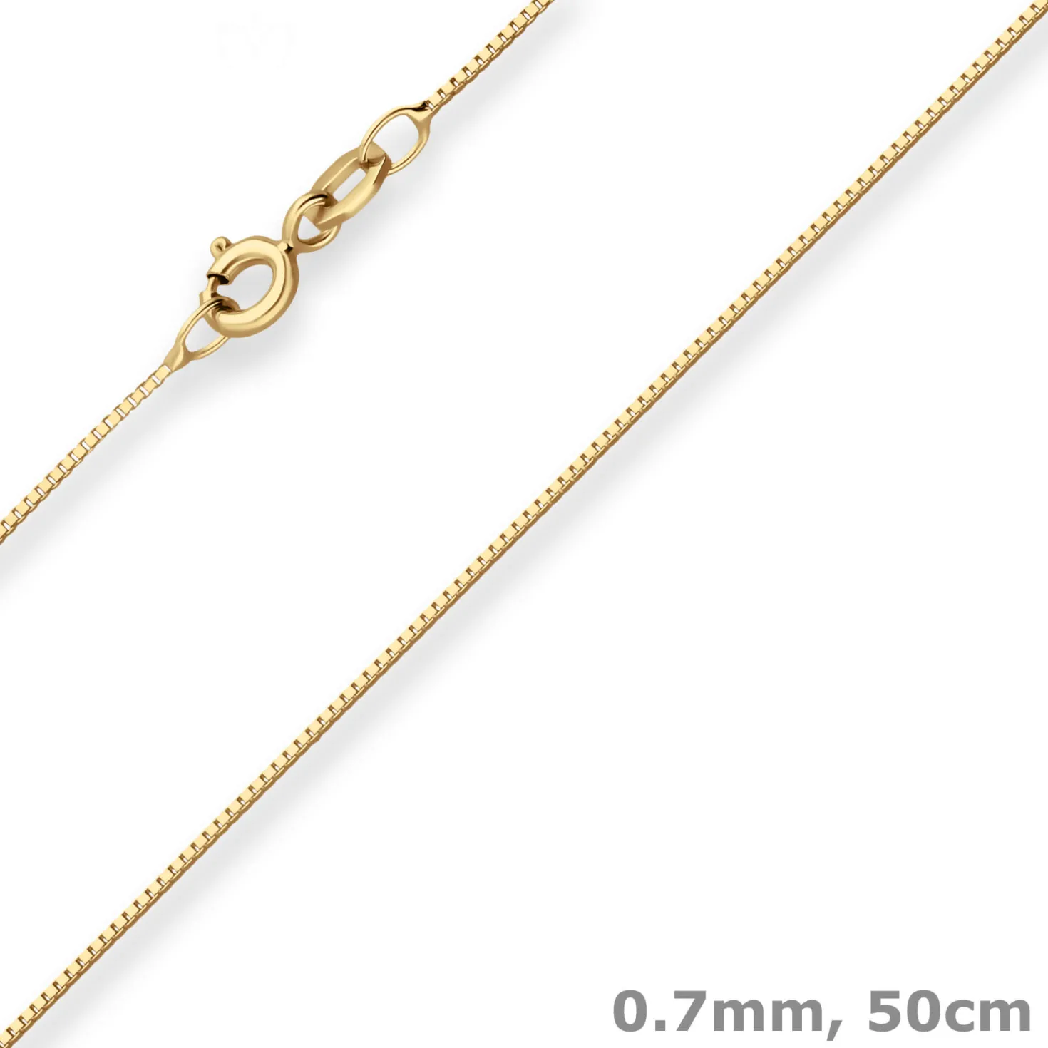 0,7mm Veneziakette Collier Halskette aus 333 Gold Gelbgold 50cm