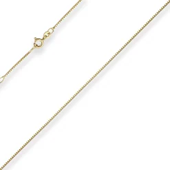 0,9mm Veneziakette Collier Halskette aus 333 Gold Gelbgold 38cm mit Zwischenöse