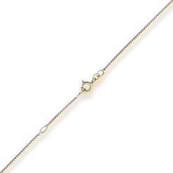 0,9mm Veneziakette Collier Halskette aus 333 Gold Gelbgold 38cm mit Zwischenöse