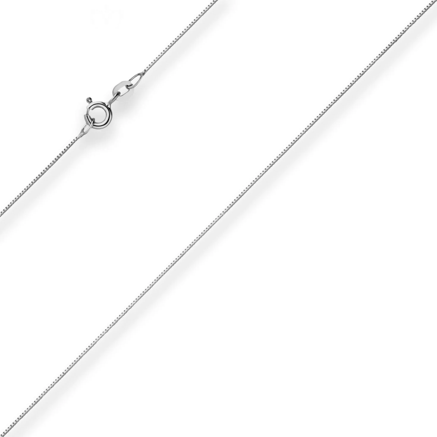 0,6mm Veneziakette Collier Halskette aus 585 Gold Weißgold 42cm