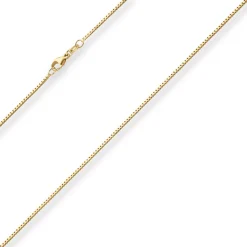 1,2mm Veneziakette Goldkette Collier Halskette aus 750 Gold Gelbgold 50cm