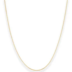 0,8mm Veneziakette Goldkette Collier Halskette aus 585 Gold Gelbgold 36cm