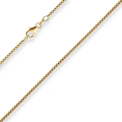 1,5mm Veneziakette Goldkette Collier Halskette aus 750 Gold Gelbgold 65cm