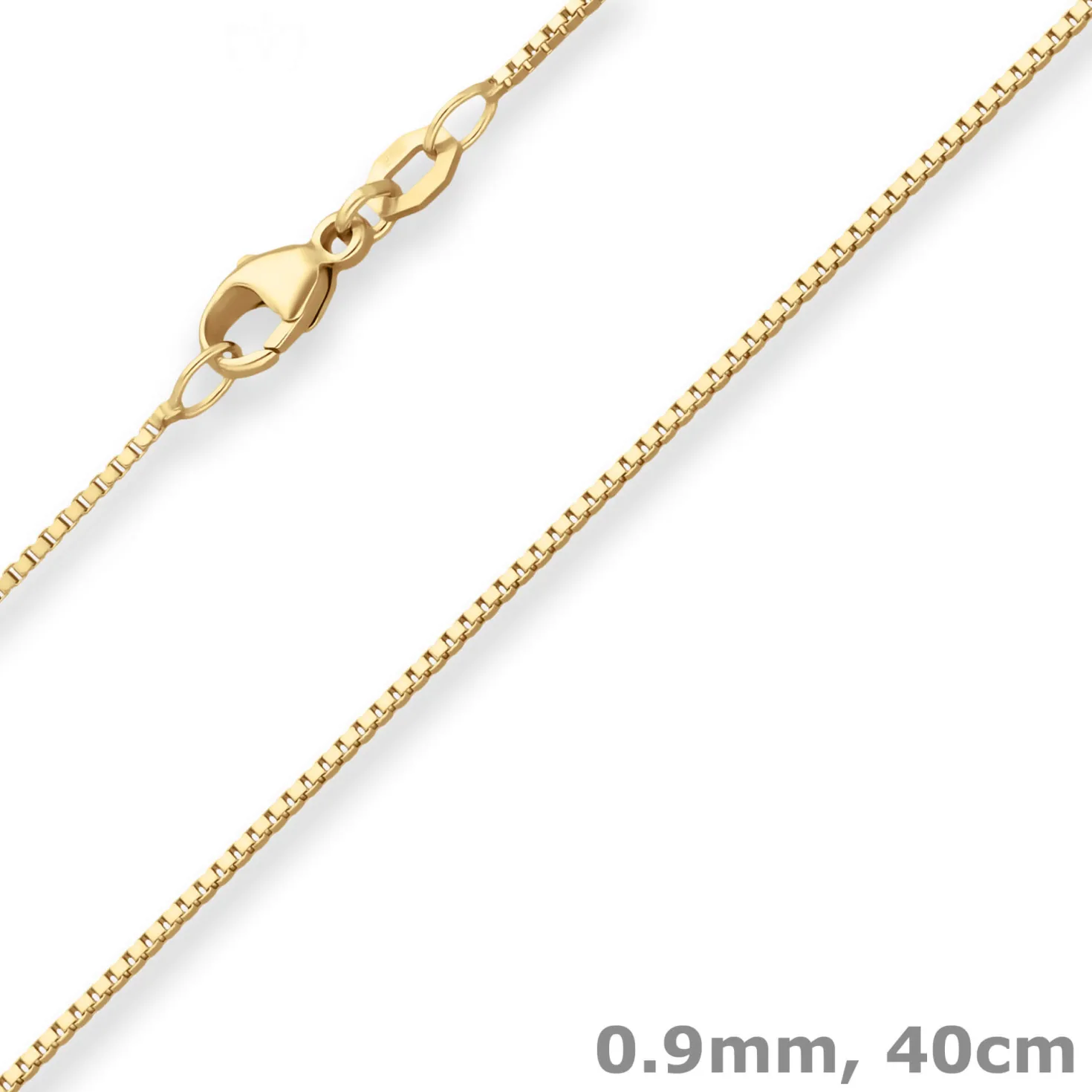 0,9mm Veneziakette Goldkette Collier Halskette aus 750 Gold Gelbgold 40cm