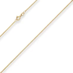 0,9mm Veneziakette Goldkette Collier Halskette aus 375 Gold Gelbgold 38cm