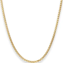 2,4mm Veneziakette Goldkette Collier Halskette aus 585 Gold Gelbgold 50cm
