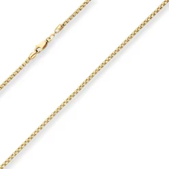 2,4mm Veneziakette Goldkette Collier Halskette aus 585 Gold Gelbgold 50cm