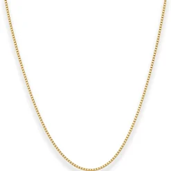 1,2mm Veneziakette Goldkette Collier Halskette aus 375 Gold Gelbgold 42cm