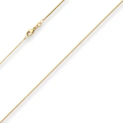 0,9mm Veneziakette Goldkette Collier Halskette aus 750 Gold Gelbgold 38cm