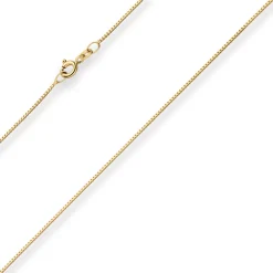 0,8mm Veneziakette Goldkette Collier Halskette aus 333 Gold Gelbgold 36cm