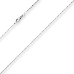 0,9mm Veneziakette Goldkette Collier Halskette aus 375 Gold Weißgold 45cm