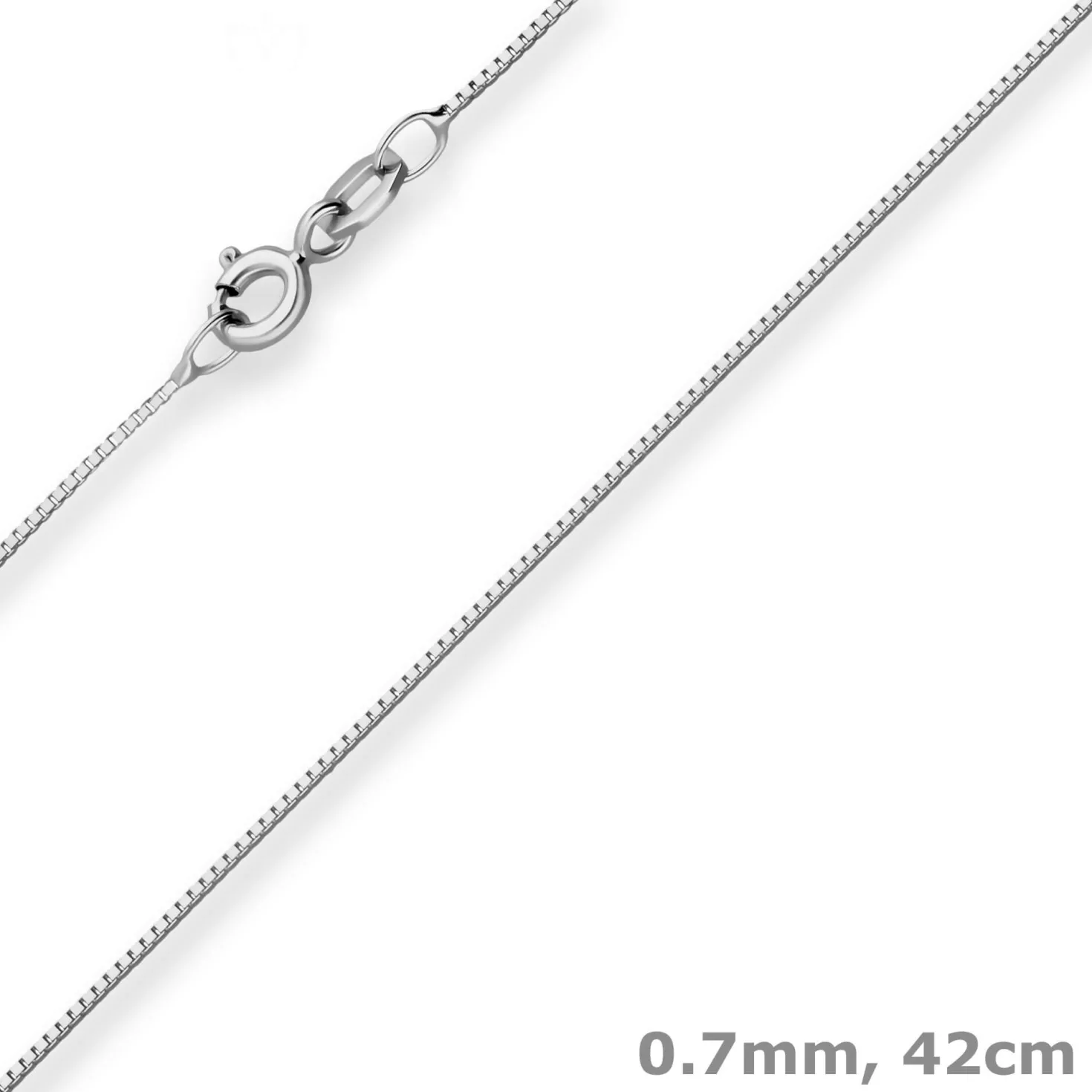0,7mm Veneziakette Goldkette Collier Halskette aus 585 Gold Weißgold 42cm