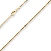 1,5mm Veneziakette rund Goldkette Collier Halskette aus 585 Gold Gelbgold 60cm
