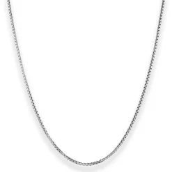 1,5mm Veneziakette rund Kette Collier Halskette aus 925 Silber rhodiniert 38cm