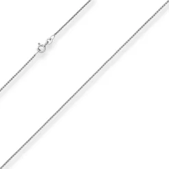 1,2mm Veneziakette rund Kette Collier Halskette aus 925 Silber rhodiniert 70cm