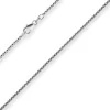 1,5mm Veneziakette rund Kette Collier Halskette aus 925 Silber rhodiniert 60cm