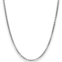 2,7mm Veneziakette rund Kette Collier Halskette aus 925 Silber rhodiniert 42cm
