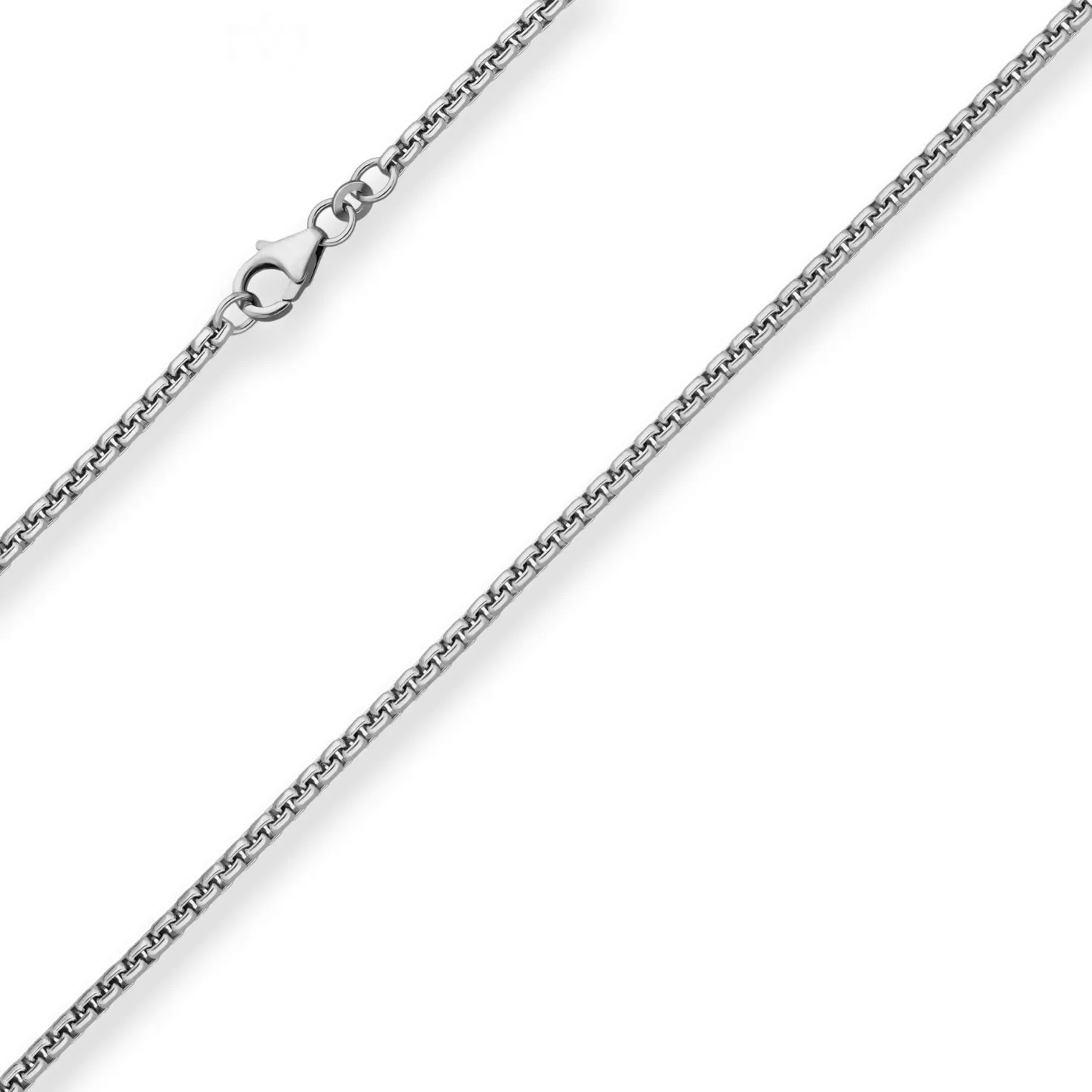 2,7mm Veneziakette rund Kette Collier Halskette aus 925 Silber rhodiniert 90cm