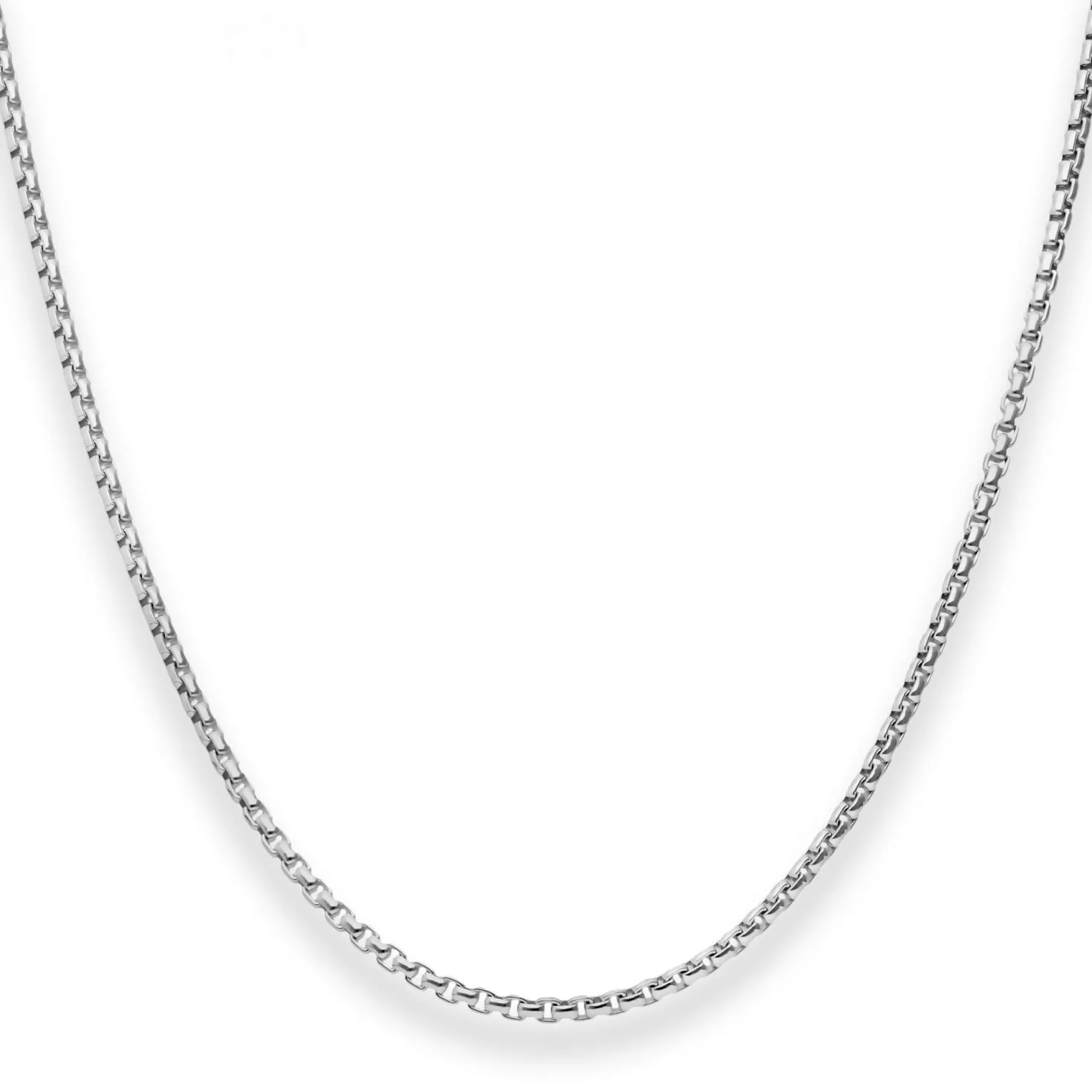 2mm Veneziakette rund Kette Collier Halskette aus 925 Silber rhodiniert 40cm