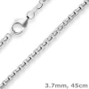 3,7mm Veneziakette rund Silberkette Collier Halskette aus 925 Silber 45cm