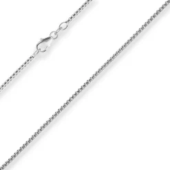 1,5mm Veneziakette rund Silberkette Collier Halskette aus 925 Silber 40cm