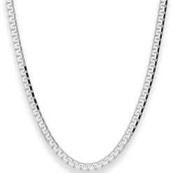 4,6mm Veneziakette sechskant Silberkette Collier Halskette aus 925 Silber 50cm