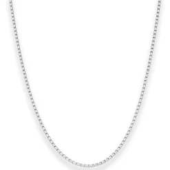 1,8mm Veneziakette Silberkette Collier Halskette aus 925 Silber rhodiniert 50cm