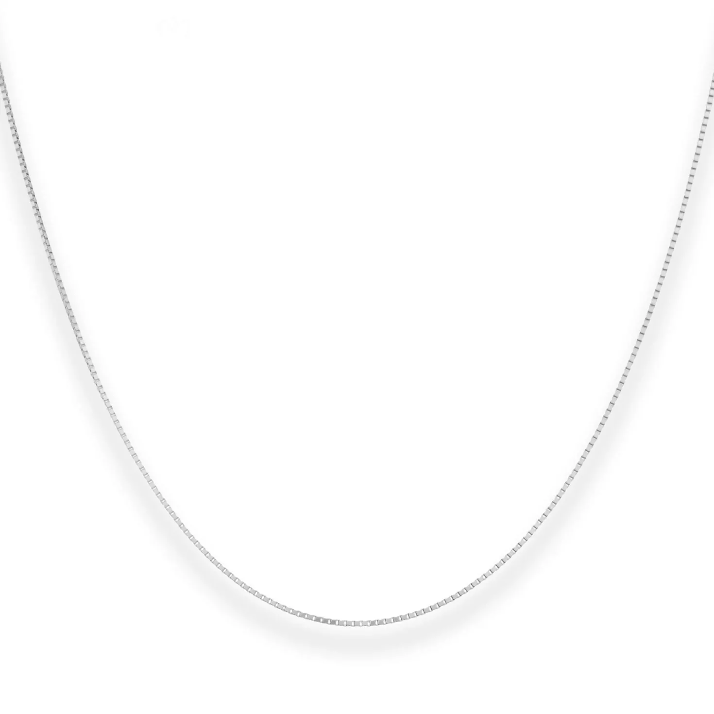 0,9mm Veneziakette Silberkette Collier Halskette aus 925 Silber rhodiniert 90cm