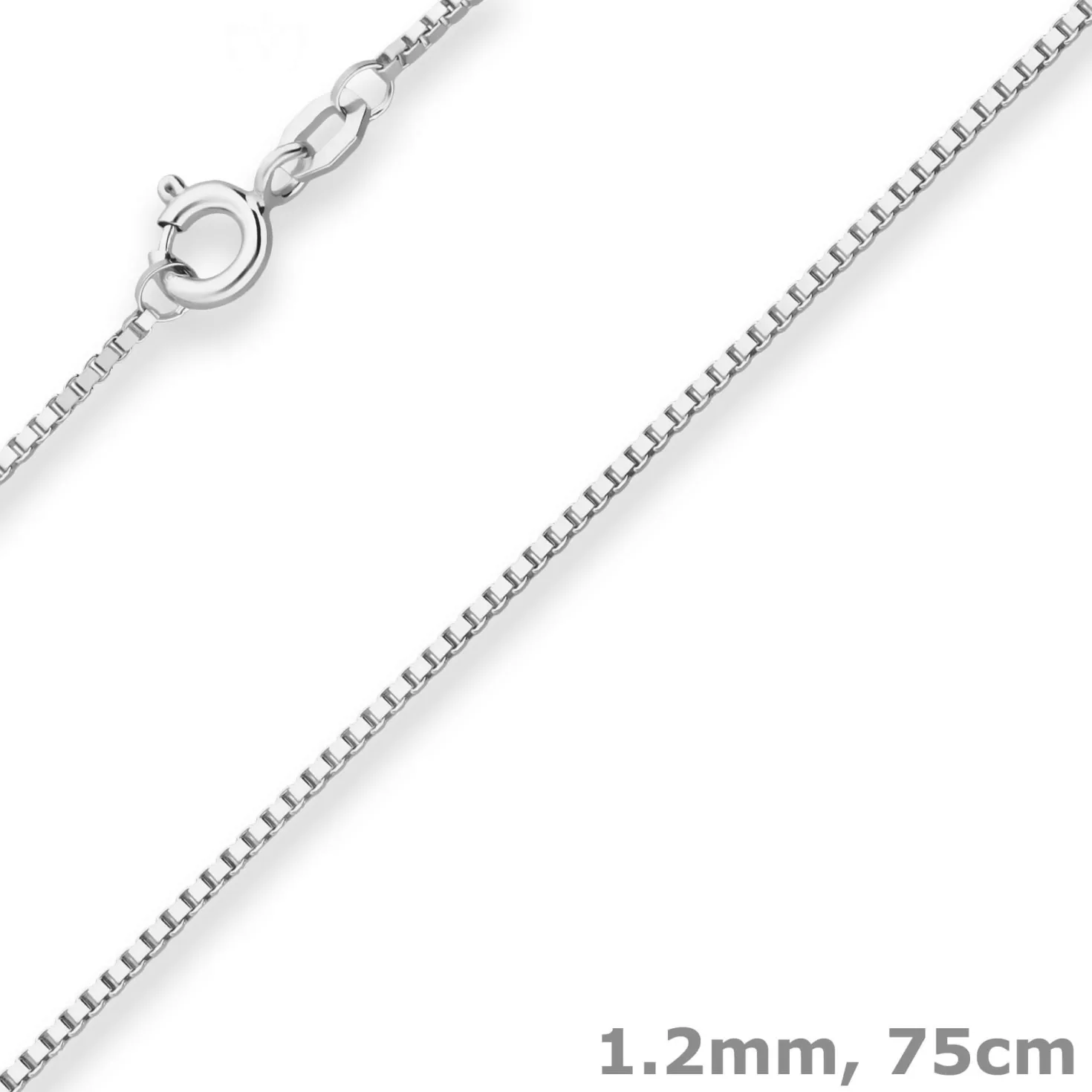 1,2mm Veneziakette Silberkette Collier Halskette aus 925 Silber 75cm