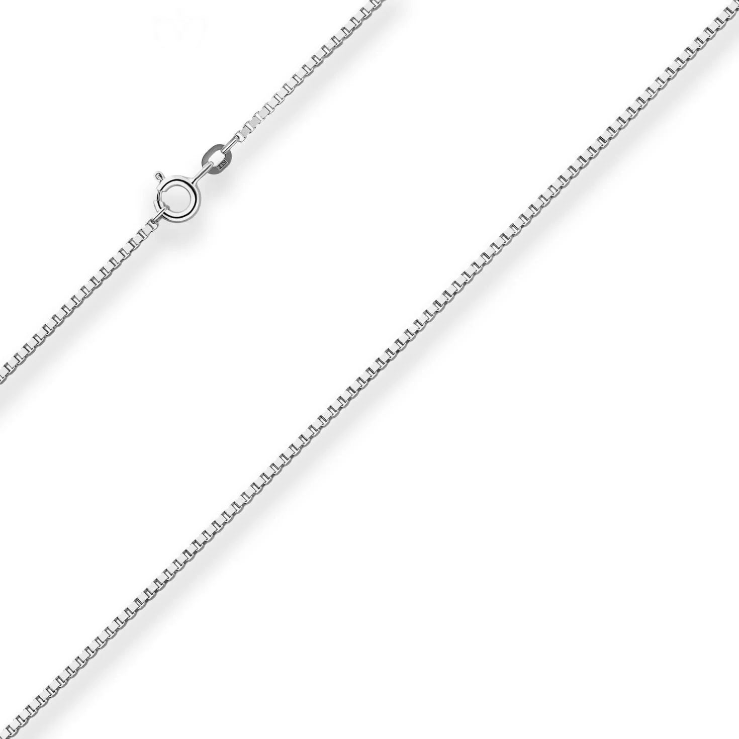 1,4mm Veneziakette Silberkette Collier Halskette aus 925 Silber rhodiniert 45cm