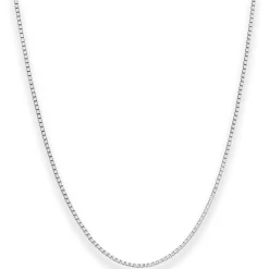 1,4mm Veneziakette Silberkette Collier Halskette aus 925 Silber rhodiniert 50cm