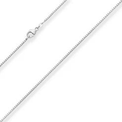 1,4mm Veneziakette Silberkette Collier Halskette aus 925 Silber rhodiniert 55cm