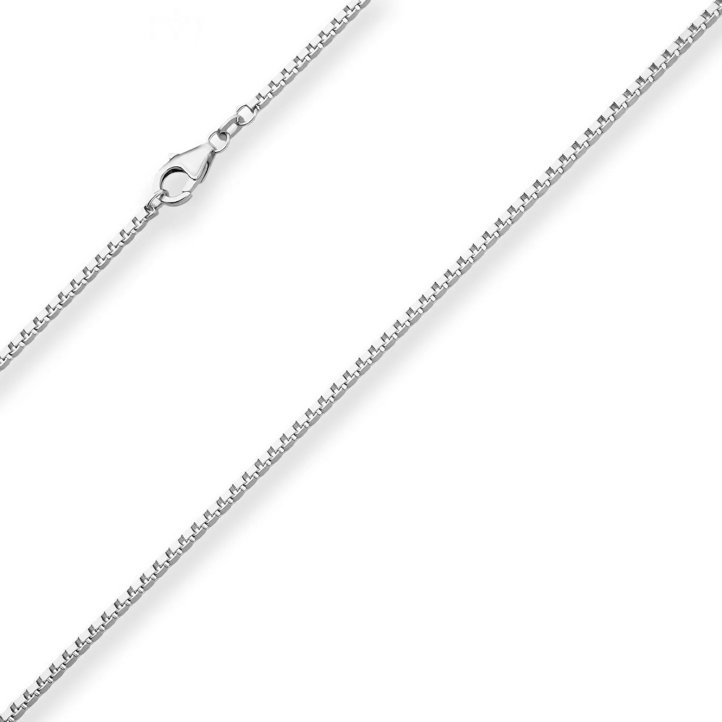 1,8mm Veneziakette Silberkette Collier Halskette aus 925 Silber rhodiniert 80cm