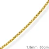 1,5mm Venezianerkette 585 Gold Gelbgold Kette Collier Halskette rund 60cm