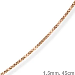 1,5mm Venezianerkette 585 Gold Rotgold Kette Collier Halskette rund 45cm