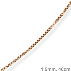 1,5mm Venezianerkette 585 Gold Rotgold Kette Collier Halskette rund 40cm