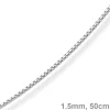 1,5mm Venezianerkette 585 Gold Weißgold Kette Collier Halskette rund 50cm