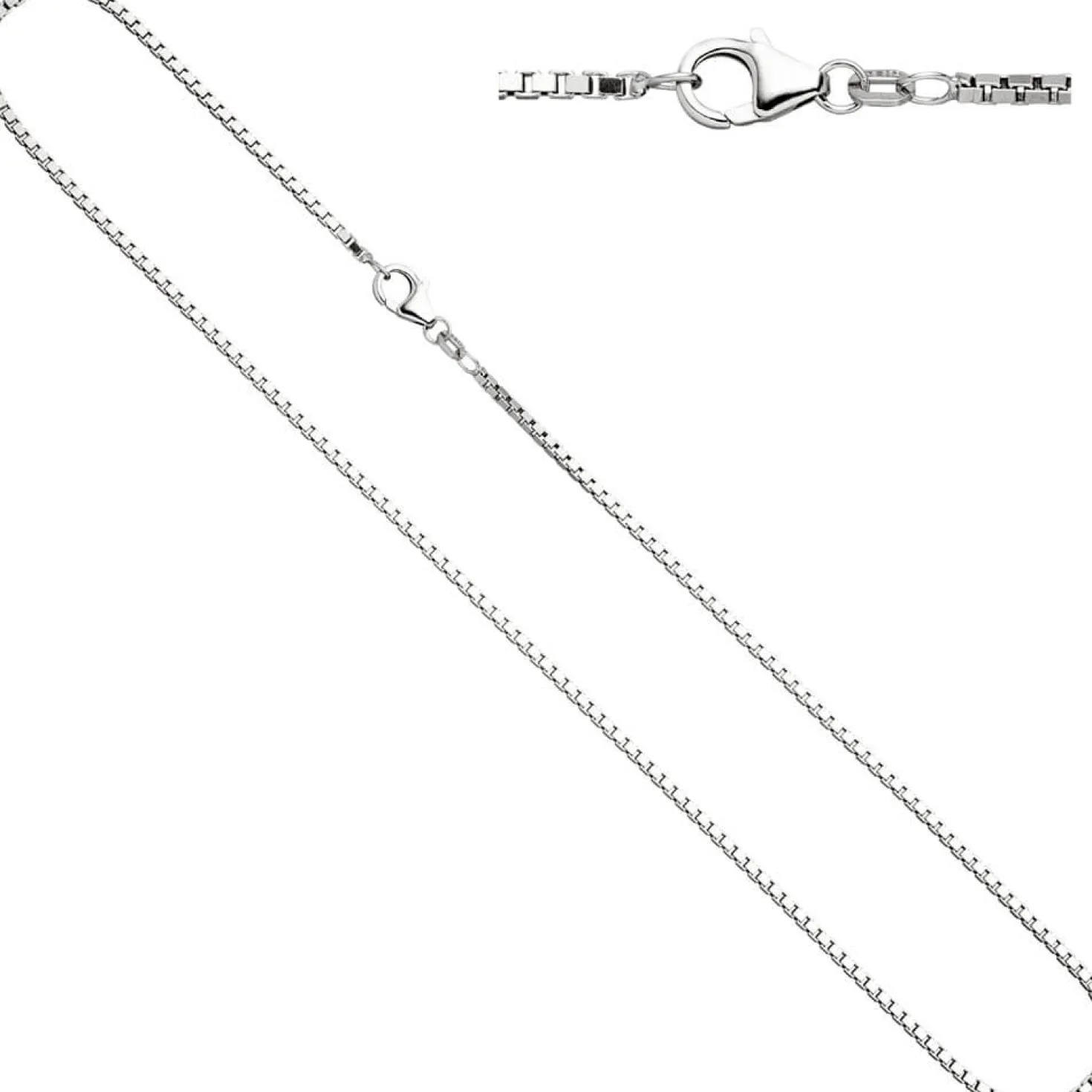 1,2mm Venezianerkette Kette Collier aus echtem 925 Silber 50cm