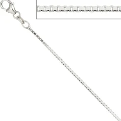 1,2mm Venezianerkette Kette Collier aus echtem 925 Silber 50cm
