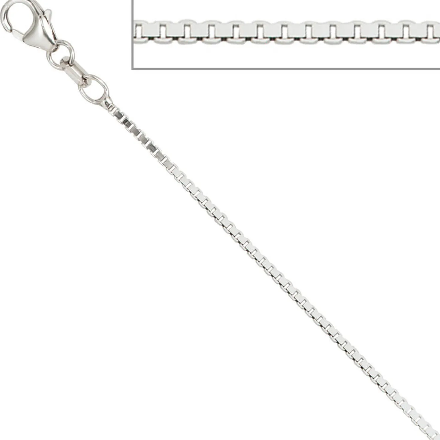 1,2mm Venezianerkette Kette Collier aus echtem 925 Silber 50cm