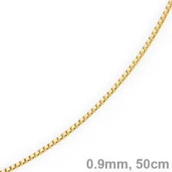 0,9mm Venezianerkette Kette Collier aus 585 Gold Gelbgold, 50cm, Damen