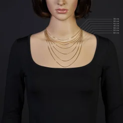 1,1mm Venezianerkette Kette Collier aus 585 Gold Gelbgold, 60cm, Unisex