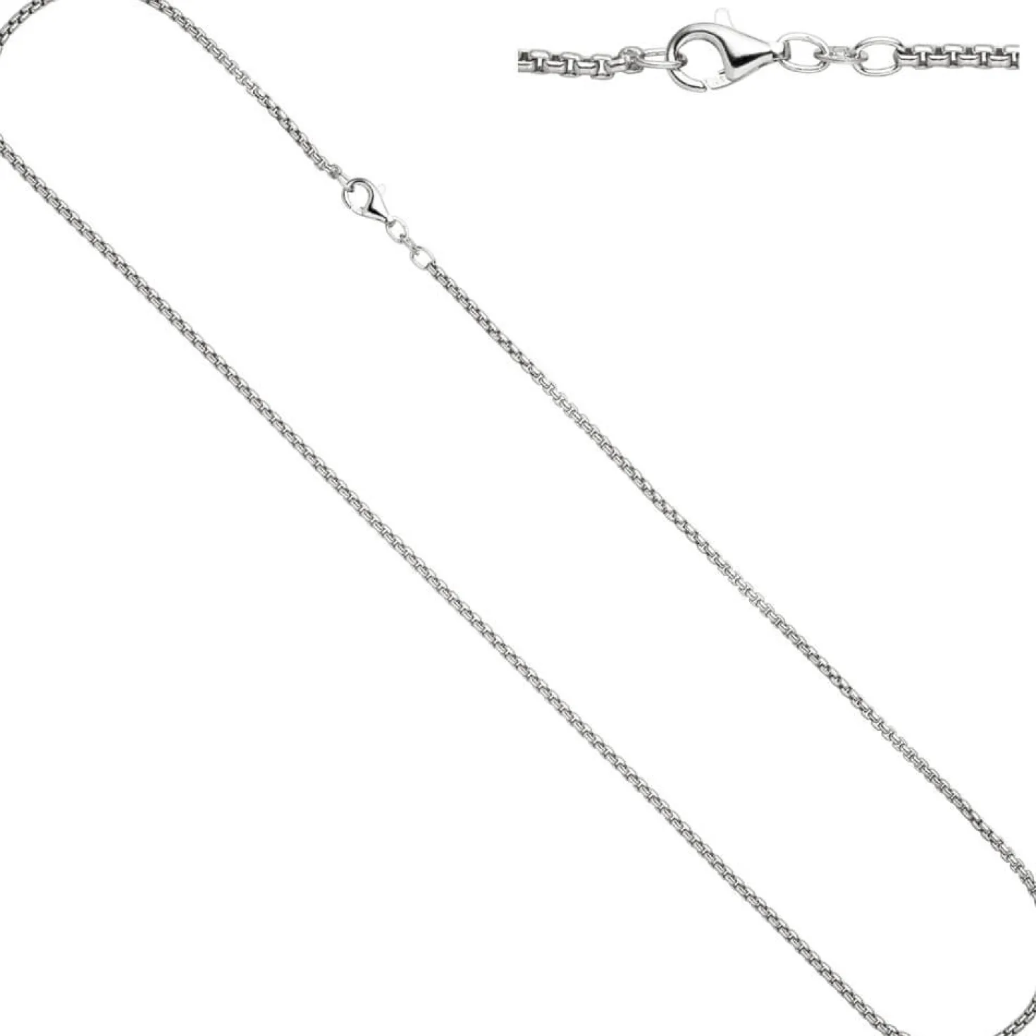 1,6mm Venezianerkette Kette Collier aus 925 Silber oval 38cm