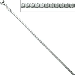 2,0mm Venezianerkette Kette Collier, 925 Silber, Silberkette, 70 cm