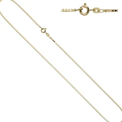 1,5mm Venezianerkette Kette, 585 Gold Gelbgold, Goldkette, 42 cm