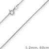 1,2mm Venezianer-Kette rund aus 750 Gold Weißgold Kette Collier Halsschmuck 60cm