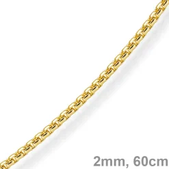 2mm Venezianerkette rund 585 Gold Gelbgold Kette Collier Halskette 60cm